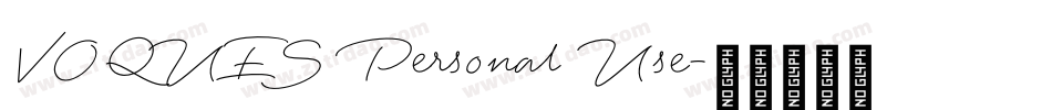 VOQUES Personal Use字体转换